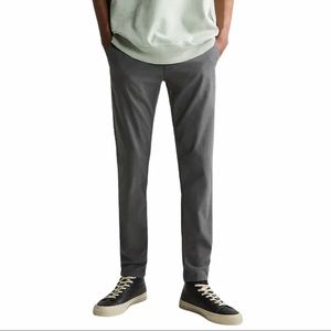 Zara Man Straight Leg Stretch Chinos Pants Gray 32